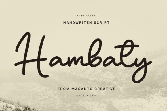 Hambaty Script: A Font for Editorial Warmth