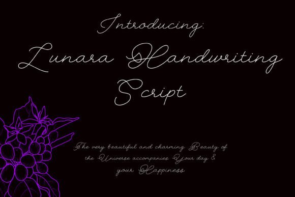 Lunara Handwriting Script 6.0: A Delicate Display Font