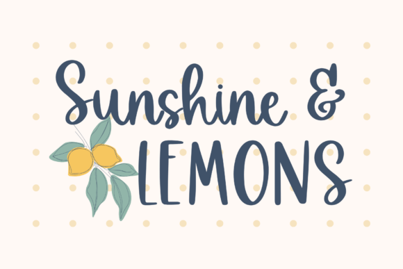 Sunshine Lemons Font: A Friendly Script for Digital Design
